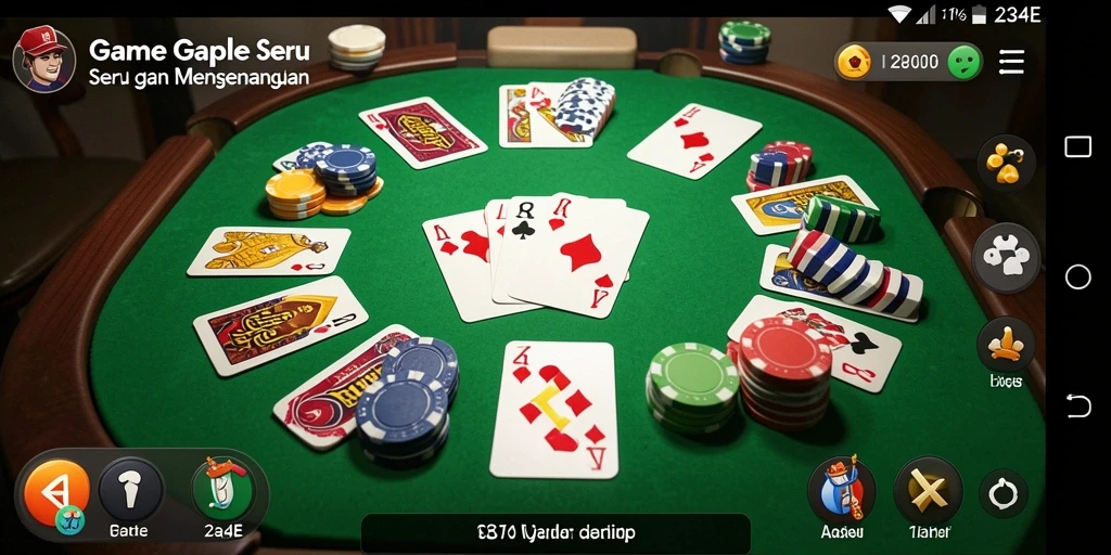 Tampilan gameplay Gaple yang menarik dan interaktif.