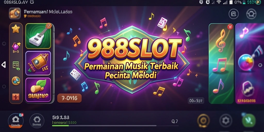 Tampilan menarik dari permainan musik 988SLOT yang penuh warna.
