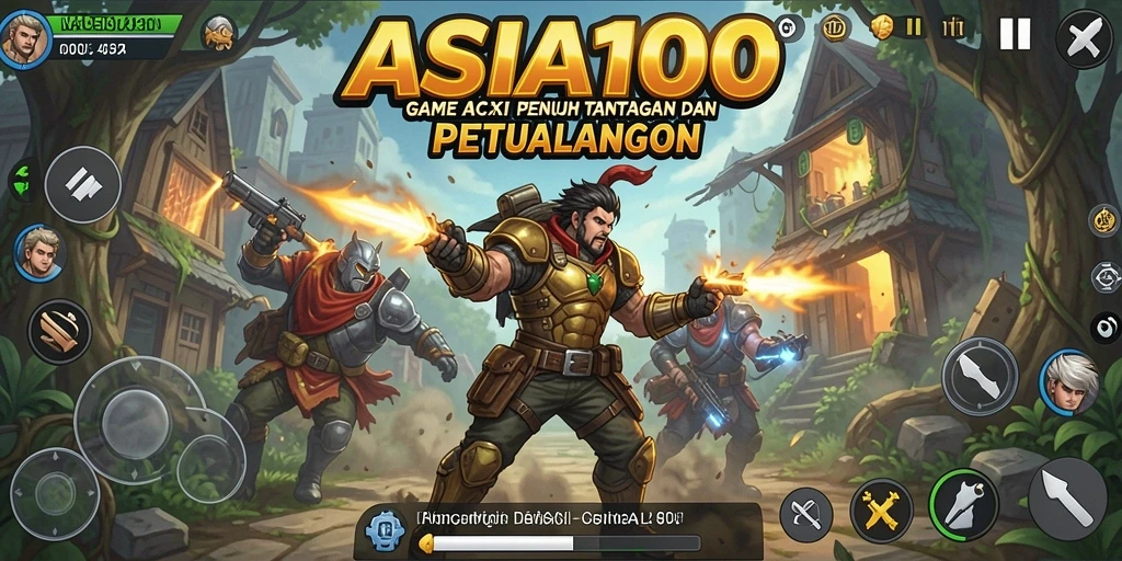 Tampilan gameplay ASIA100 dengan aksi seru dan grafis menawan.