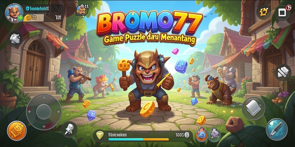 Tampilan gameplay BROMO77 yang menarik dan penuh warna.