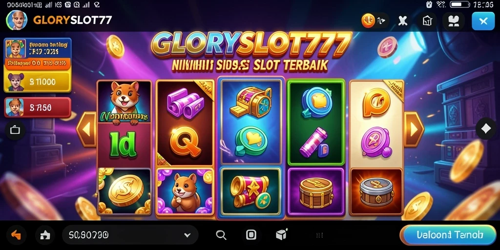 Tampilan gameplay mendebarkan dari GLORYSLOT777 dengan fitur Slot menarik.