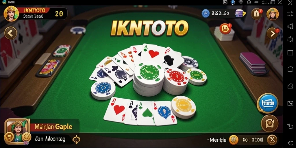 Screenshot gameplay IKNTOTO menunjukkan keseruan bermain Gaple secara online.