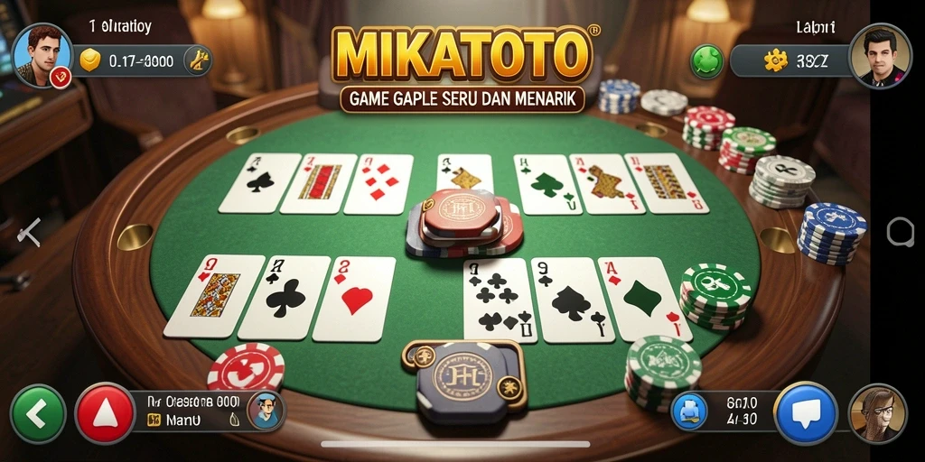 Screenshot game Gaple yang menampilkan kartu dan gameplay menarik.