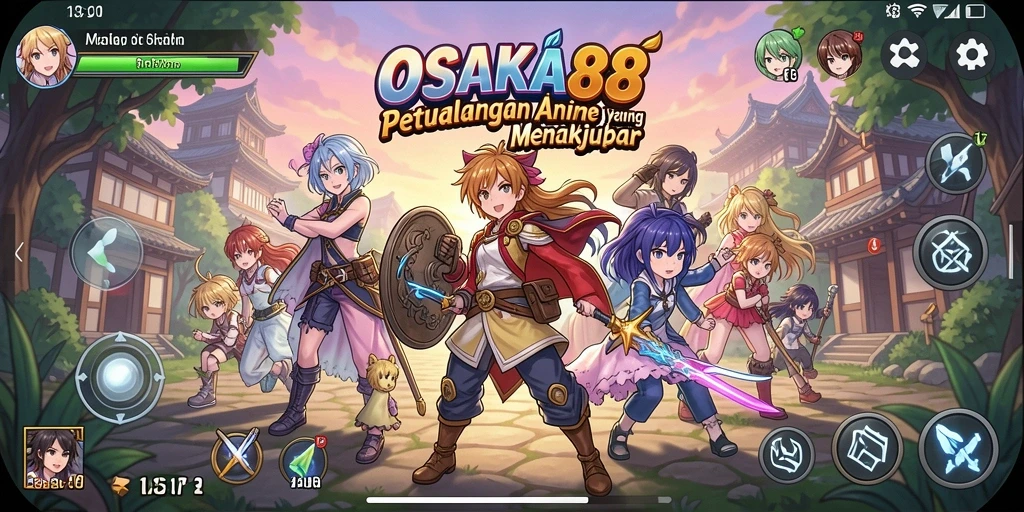 Tampilan luar biasa dari gameplay OSAKA88 dengan karakter Anime.