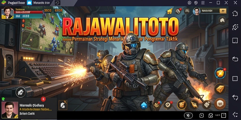 Tangkapan layar gameplay RAJAWALITOTO menampilkan aksi strategi yang mendebarkan.