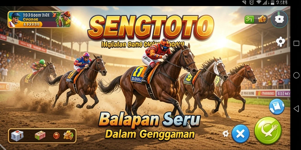 Screenshot menampilkan aksi balapan intens di SENGTOTO.