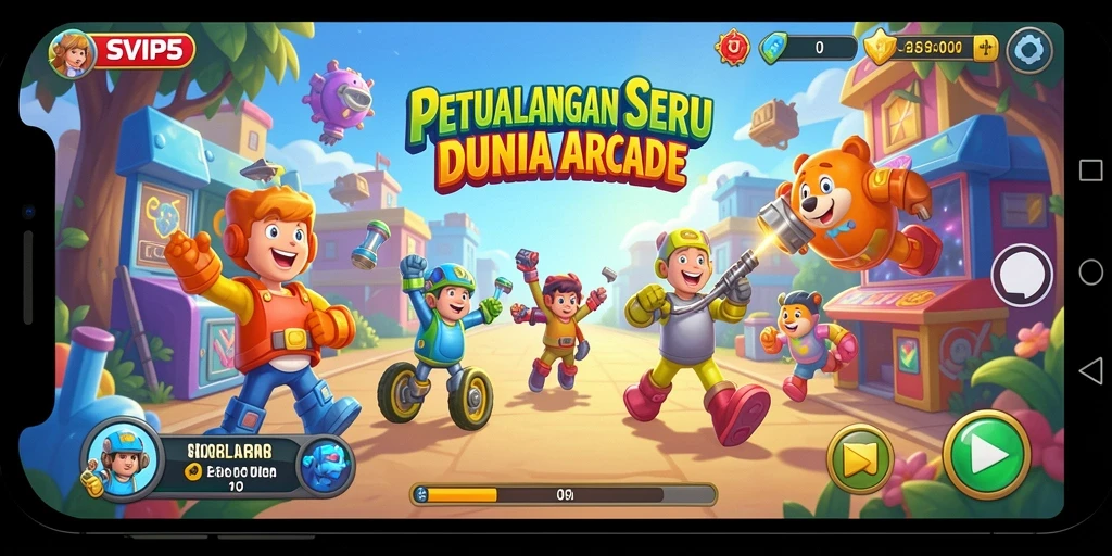 Tangkapan layar gameplay menarik dari SVIP5 yang menunjukkan aksi arcade yang seru.
