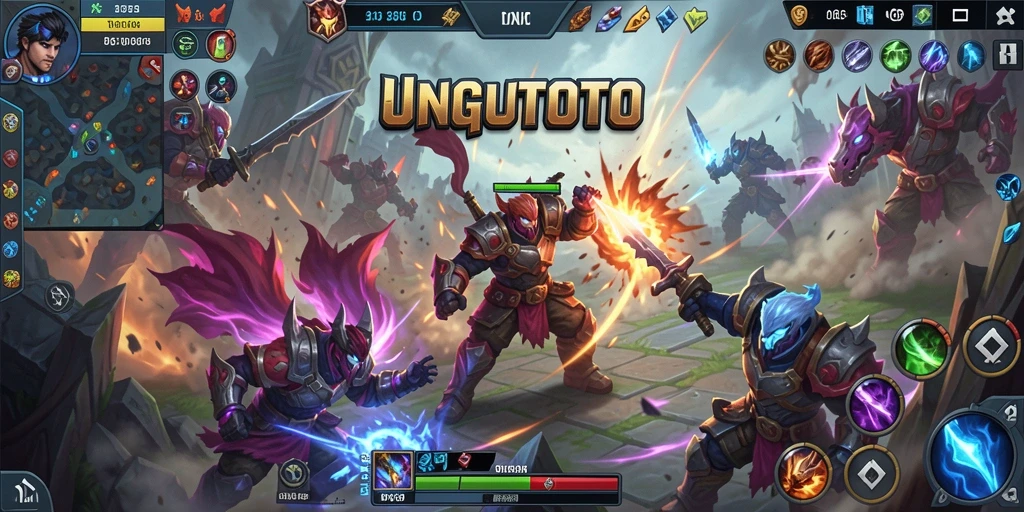 Tampilan seru dari gameplay MOBA UNGUTOTO